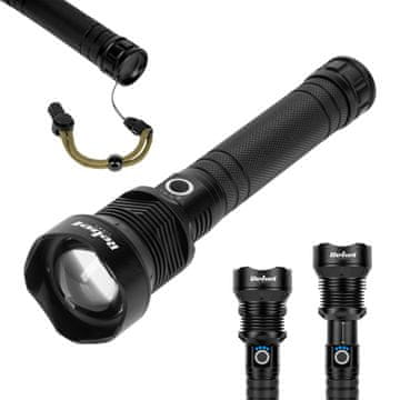 shumee Aluminijasta LED svetilka 1857lm 20W Rebel ZOOM 800m USB-C IP65 močna svetilnost