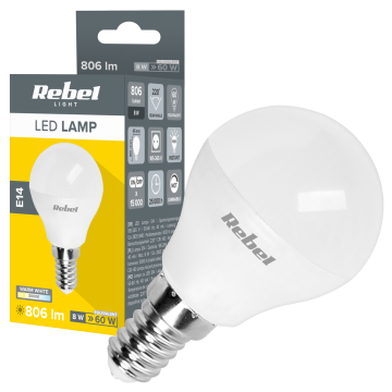 shumee LED svetilka žarnica G45 8W E14 3000K 230V Rebel