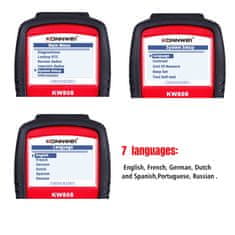 shumee Diagnostični tester baterij OBD2 skener Konnwei KW808