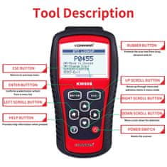 shumee Diagnostični tester baterij OBD2 skener Konnwei KW808