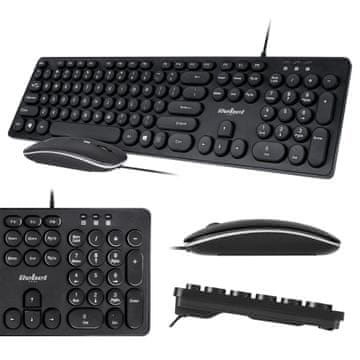 shumee Komplet žične tipkovnice in miške Rebel WDS200