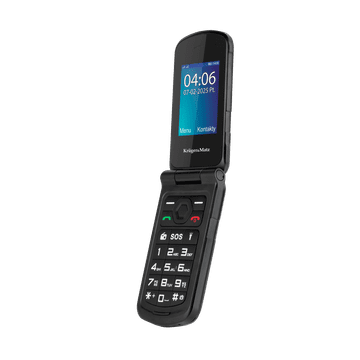 slomart Kruger & Matz Iron 5 Flip 4G mobilni telefon, črn