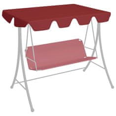 Vidaxl Streha za vrtno gugalnico vinsko rdeča 150/130x105/70 cm