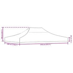 Vidaxl Streha za vrtni šotor 4x3 m taupe 270 g/m²