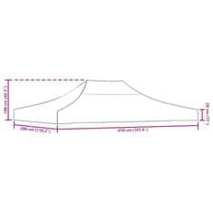 Vidaxl Streha za vrtni šotor 4x3 m krem 270 g/m²