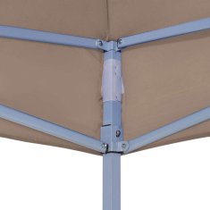 Vidaxl Streha za vrtni šotor 3x3 m taupe 270 g/m²