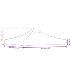Vidaxl Streha za vrtni šotor 3x3 m taupe 270 g/m²