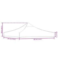 Vidaxl Streha za vrtni šotor 3x3 m rjava 270 g/m²