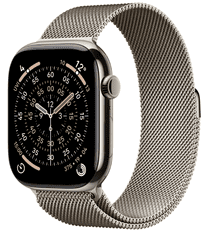 Apple Watch Series 11 pametna ura, GPS + Cellular, 46mm + pašček, M/L, Natural Milanese (MFD04WF/A)