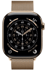 Apple Watch Series 11 pametna ura, GPS + Cellular, 46mm + pašček M/L, Gold Milanese (MFD84WF/A)