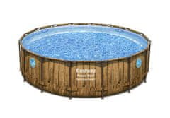 Bestway Bestway Montažni bazen Power Steel Swim Vista | 488 x 122 cm z vzorcem lesa s kartušno filtrsko črpalko
