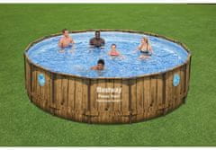 Bestway Bestway Montažni bazen Power Steel Swim Vista | 488 x 122 cm z vzorcem lesa s kartušno filtrsko črpalko