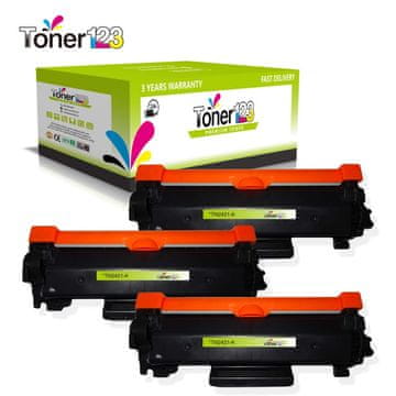Toner123 Komplet Brother TN-2421 / DCP-L2512, L2532, L2552 / HL-L2312, L2352, L2372 / MFC-L2712, L2732 kompatibilni tonerji (3) - 3 × črna XL