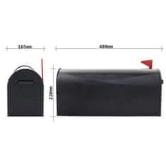 Rottner Poštni nabiralnik US MAILBOX črn