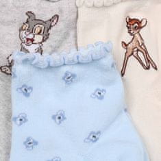 Disney DISNEY Bambi Thumper Barvite ženske gležnjske nogavice z volančki – 3 pari, certifikat OEKO-TEX 35-38 EU