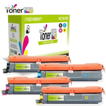 Toner123 Komplet Brother TN-248 XL (BK,C,M,Y) / HL- L3215, L3220, L3240, L8230, L8240 / DCP- L3515, L3520, L3555, L3560 / MFC- L3740, L3760, L8340, L8390 kompatibilni tonerji (4) - BK XL, C XL, M XL, Y XL