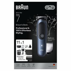 Braun Večnamenski prirezovalnik 11 v 1 Series 7 AIO7540 temno moder