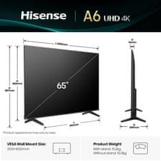 Hisense 65A69Q televizor, 164 cm (65), 4K UHD