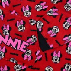 Disney DISNEY Minnie Mouse Rdeča dekliška majica, halja, odeja s kapuco, snuddie, topla, mehka, darilo 104-116cm