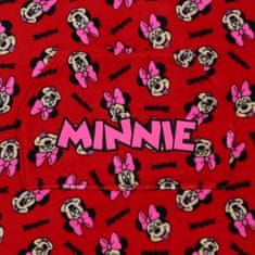 Disney DISNEY Minnie Mouse Rdeča dekliška majica, halja, odeja s kapuco, snuddie, topla, mehka, darilo 104-116cm