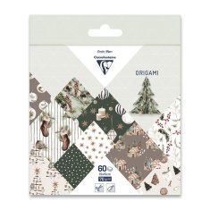Clairefontaine Komplet papirjev Origami Cozy Christmas - 60 listov