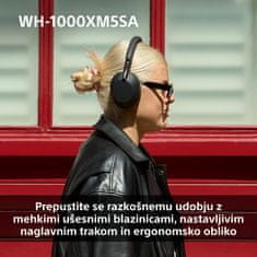 Sony WH-1000XM5 slušalke, črne