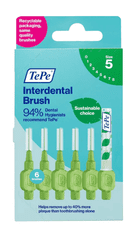 Tepe Medzobna ščetka, zelena, velikost 5, 6 kosov