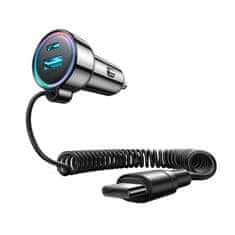 Joyroom 3in1 avto polnilec USB / USB-C 45W + kabel USB-C, črna