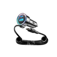 Joyroom 3in1 avto polnilec USB / USB-C 45W + kabel USB-C, črna
