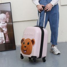 LIVEFY otroški kovček Bear 31 × 44 cm, roza