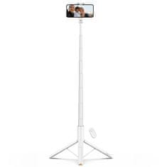 Tech-protect L09S Bluetooth selfie stick s stojalom, bela