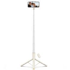 Tech-protect L09S Bluetooth selfie stick s stojalom, bež