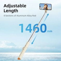 Tech-protect L09S Bluetooth selfie stick s stojalom, bež