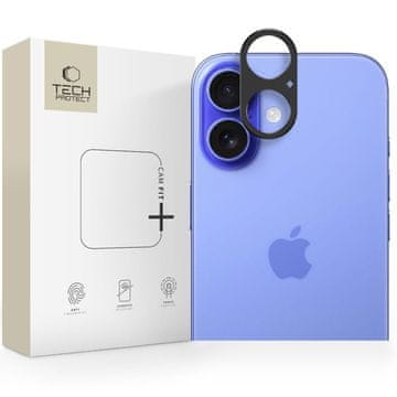 Tech-protect CamAlloy Fit zaščitno steklo za kamero za iPhone 17, črno