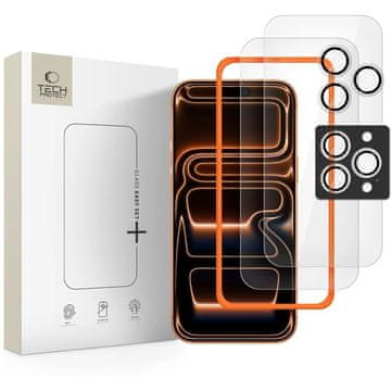 Tech-protect Easy Set 3x zaščitno steklo za iPhone 16 Pro Max / 17 Pro Max