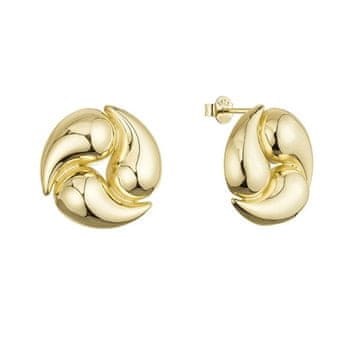 Evolution Group Pozlačeni originalni srebrni uhani 61126