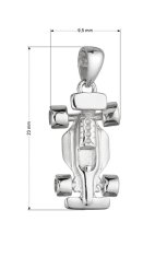 Evolution Group Eleganten srebrn obesek Formula 64046