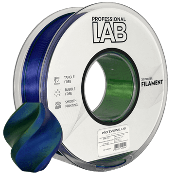 Professional Lab Silk PLA Trojna Barva modra zelena vijolična filament 1.75mm - Professional Lab Sijajni Filament za 3D Tisk (1kg Kolut)