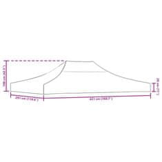 Vidaxl Streha za vrtni šotor 4,5x3 m antracitna 270 g/m²