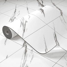 Smania MarbleLux (10m x 60cm (6m²) - Bela | Talna obloga | Vodoodporna obloga | Samolepilna obloga