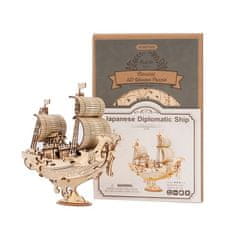 Robotime lesena 3D sestavljanka Japonska jadrnica