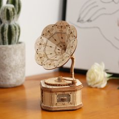 Robotime Lesena 3D sestavljanka Antique Turntable
