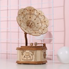 Robotime Lesena 3D sestavljanka Antique Turntable