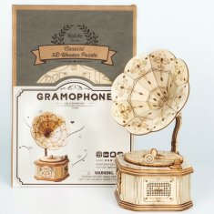 Robotime Lesena 3D sestavljanka Antique Turntable