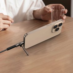 Ksix ultrahiter kabel za polnjenje s stojalom, 60W, USB-C na USB-C, pleten, 1,0 m