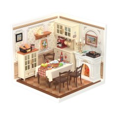 Robotime Rolife DIY House: jedilnica z LED osvetlitvijo 150 kosov