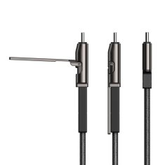 Ksix ultrahiter kabel za polnjenje s stojalom, 60W, USB-C na USB-C, pleten, 1,0 m