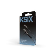 Ksix ultrahiter kabel za polnjenje s stojalom, 60W, USB-C na USB-C, pleten, 1,0 m
