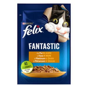 Felix Fantastic mokra hrana za mačke, piščanec v želeju