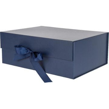PIGO Škatla darilna 29x22x10cm s pentljo modra